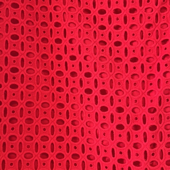 J Crew red eyelet no 2 pencil skirt - Picture 6 of 10
